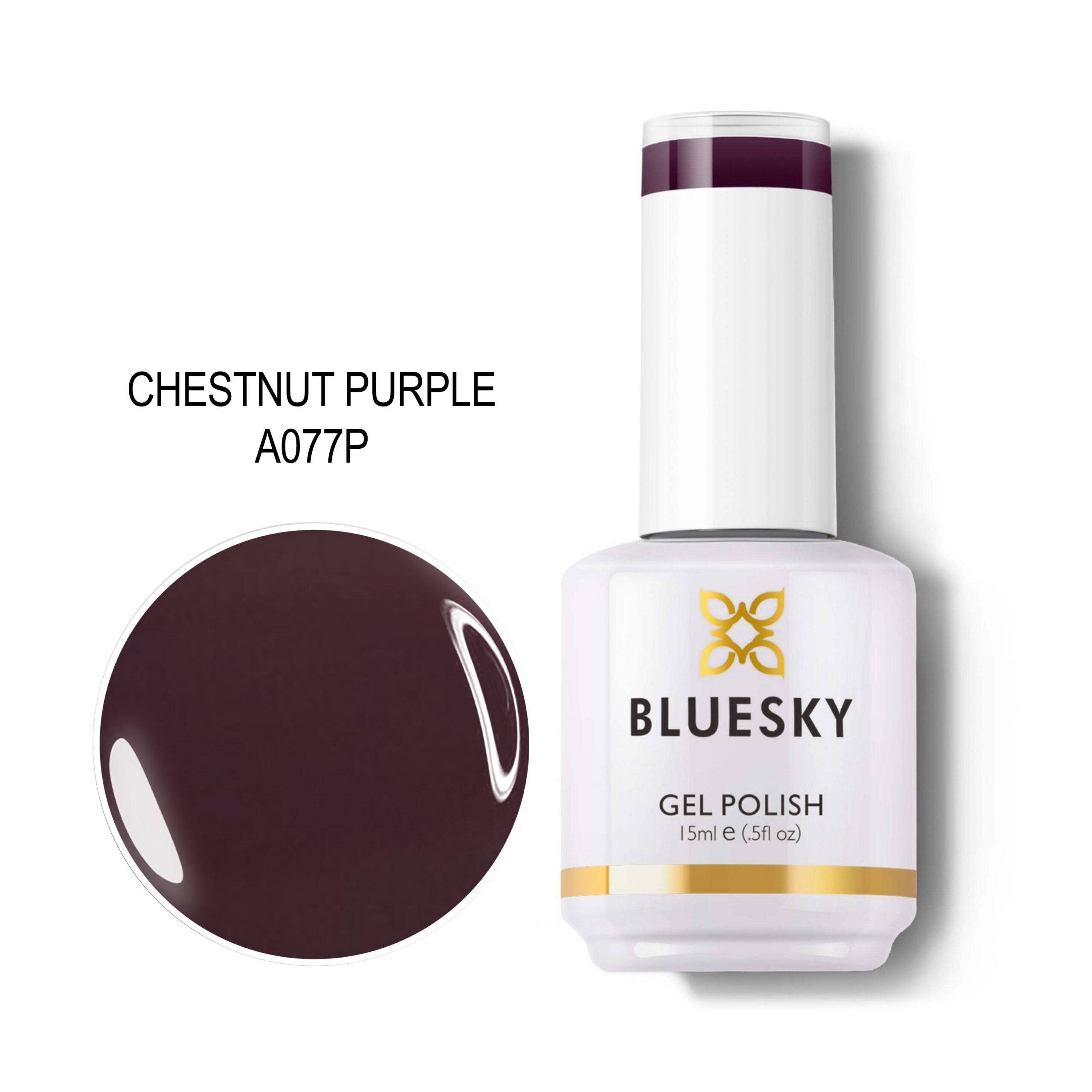 BLUESKY TRAJNI LAK CHESTNUT PURPLE 15ML BLUESKY TRAJNI LAK CHESTNUT PURPLE 15ML