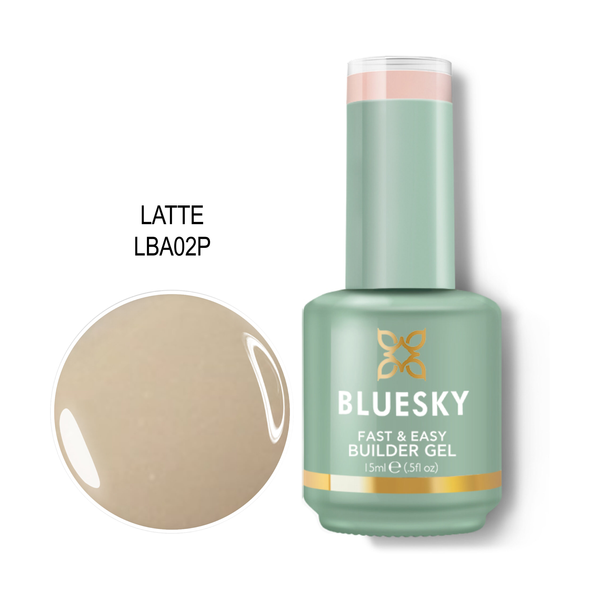 LBA02P BLUESKY FAST AND EASY BUILDER GEL LATTE 15ML - Image 1