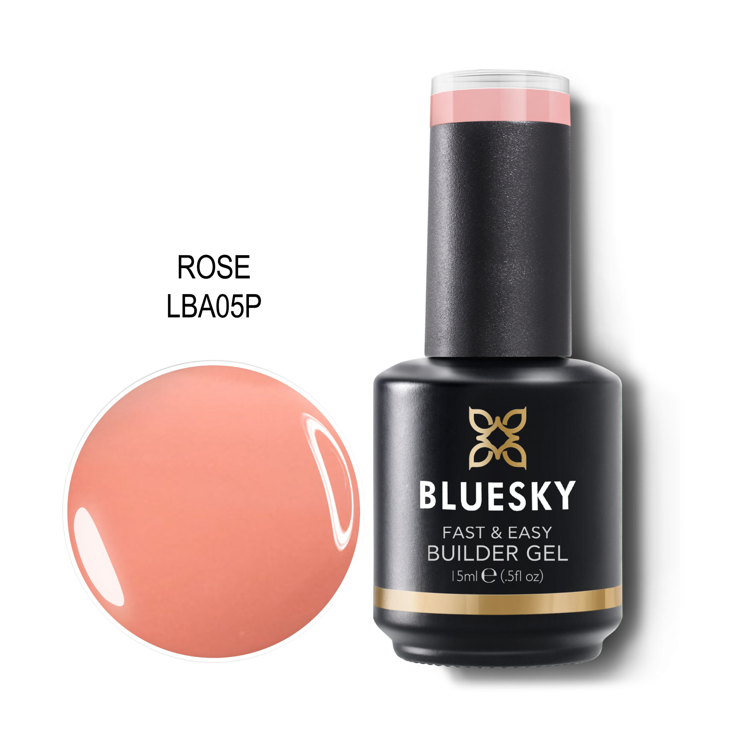 LBA05P BLUESKY FAST AND EASY BUILDER GEL ROSE 15ML - Image 1