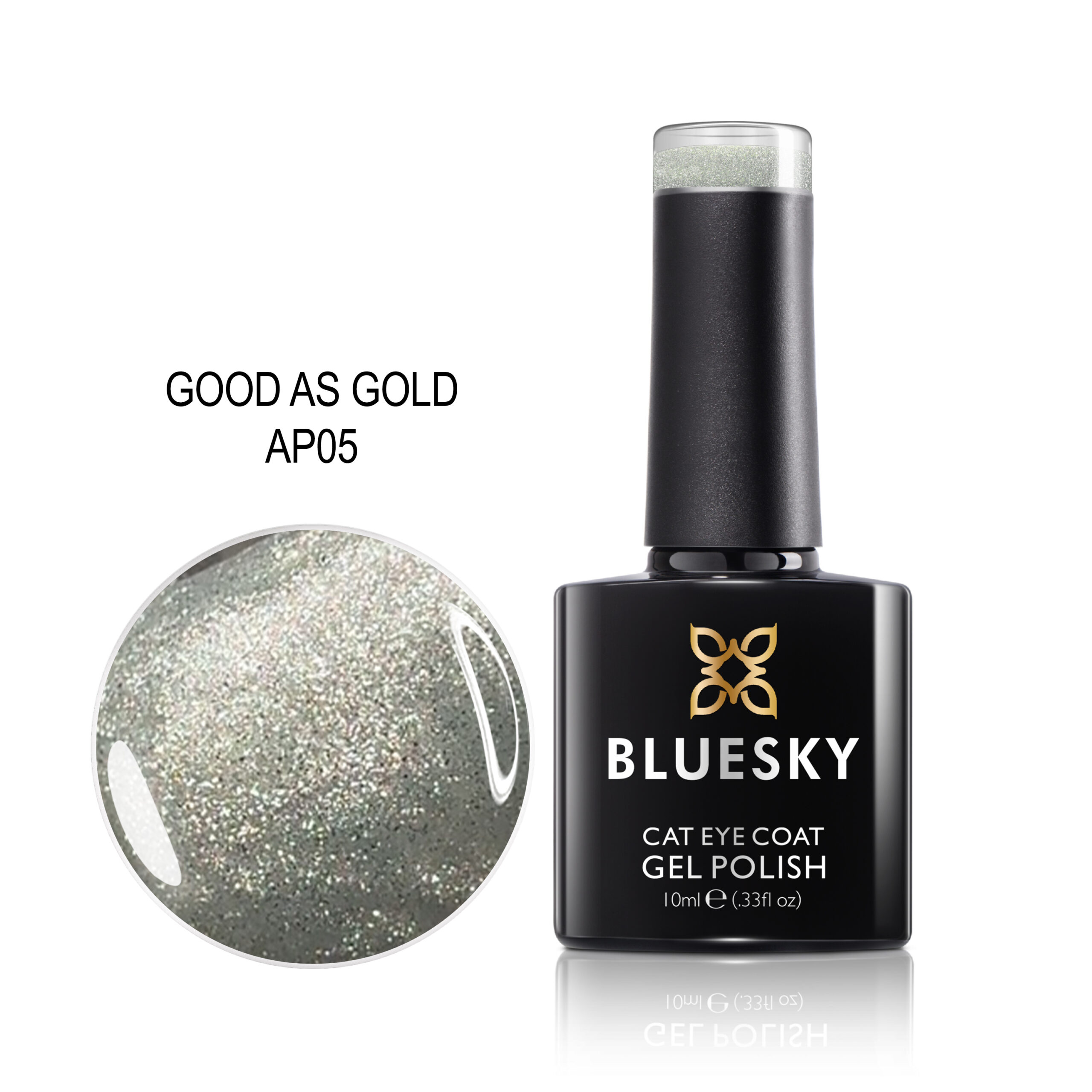 BLUESKY GOOD AS GOLD CAT EYE TRAJNI LAK 10ML BLUESKY GOOD AS GOLD CAT EYE TRAJNI LAK 10ML