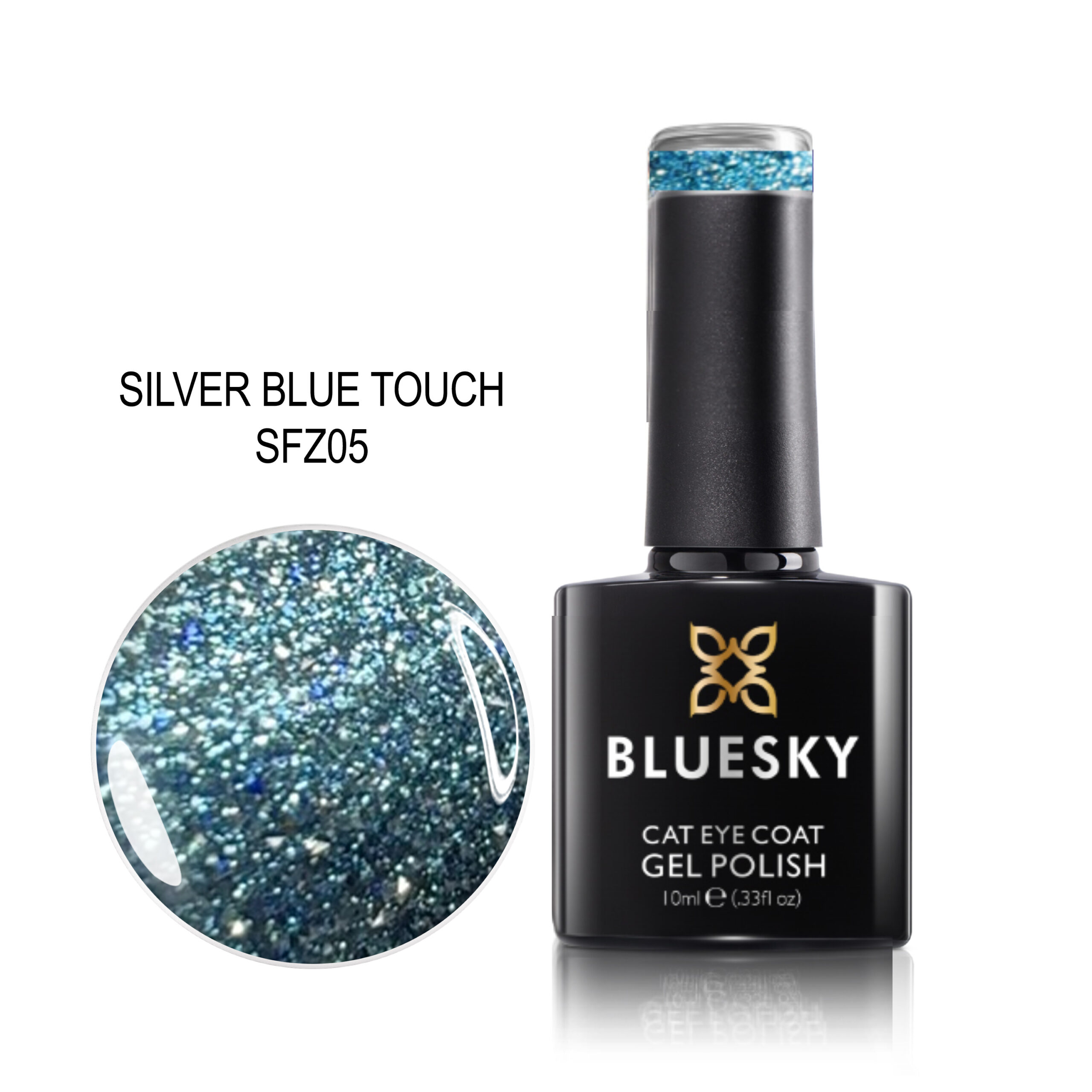 BLUESKY SILVER BLUE TOUCH CAT EYE TRAJNI LAK 10ML BLUESKY SILVER BLUE TOUCH CAT EYE TRAJNI LAK 10ML