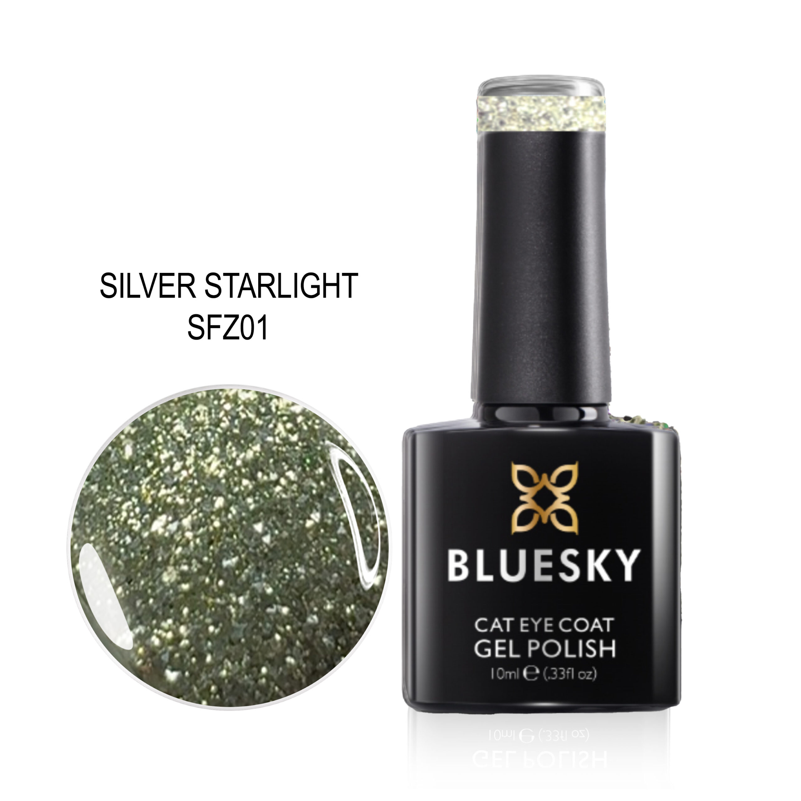 BLUESKY SILVER STARLIGHT CAT EYE TRAJNI LAK 10ML BLUESKY SILVER STARLIGHT CAT EYE TRAJNI LAK 10ML