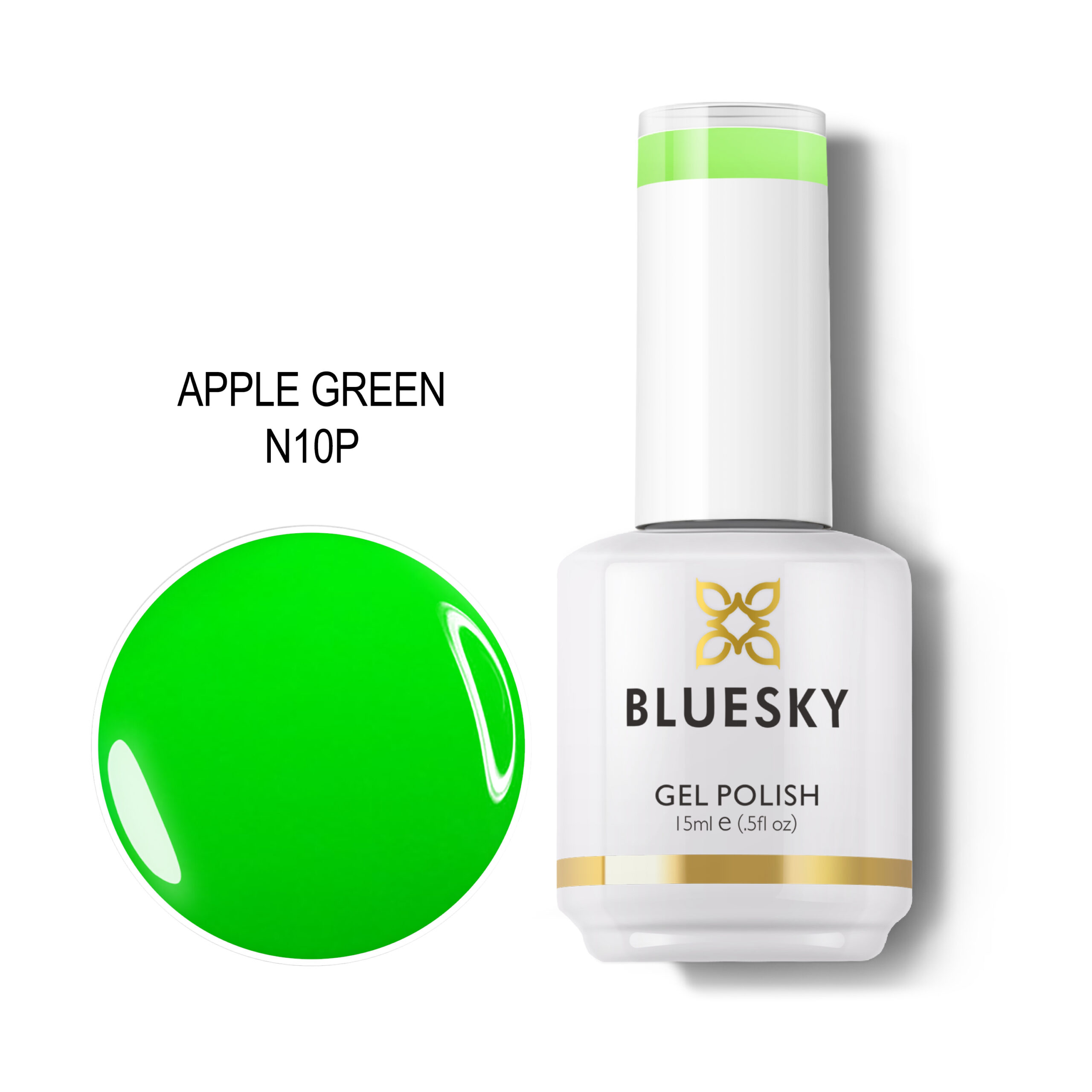 N10P BLUESKY TRAJNI LAK APPLE GREEN 15ML - Image 1