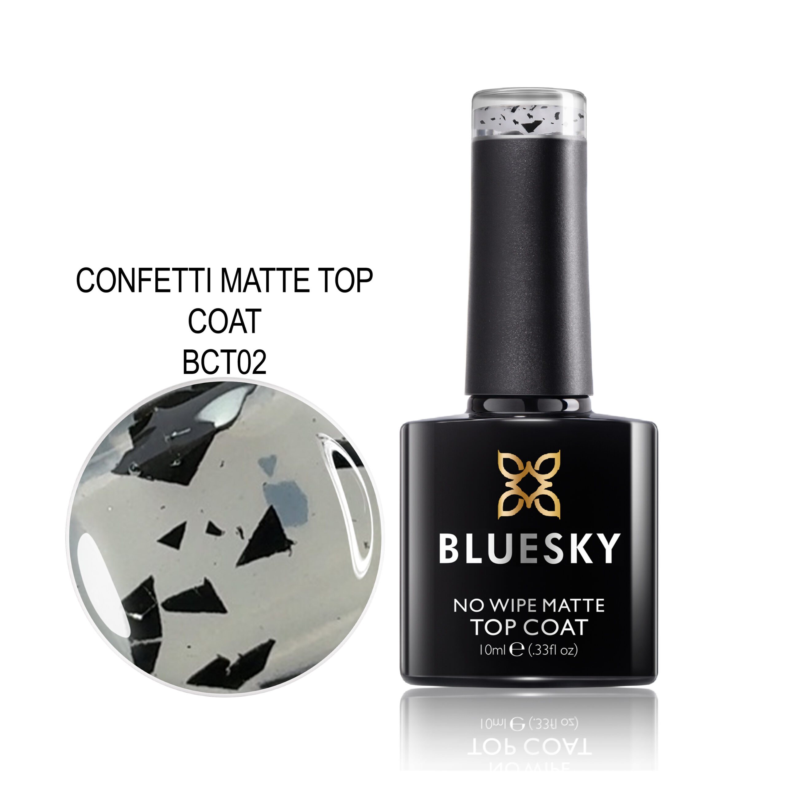 BCT02 BLUESKY MAT TOP COAT CONFETTI 10ML - Image 1