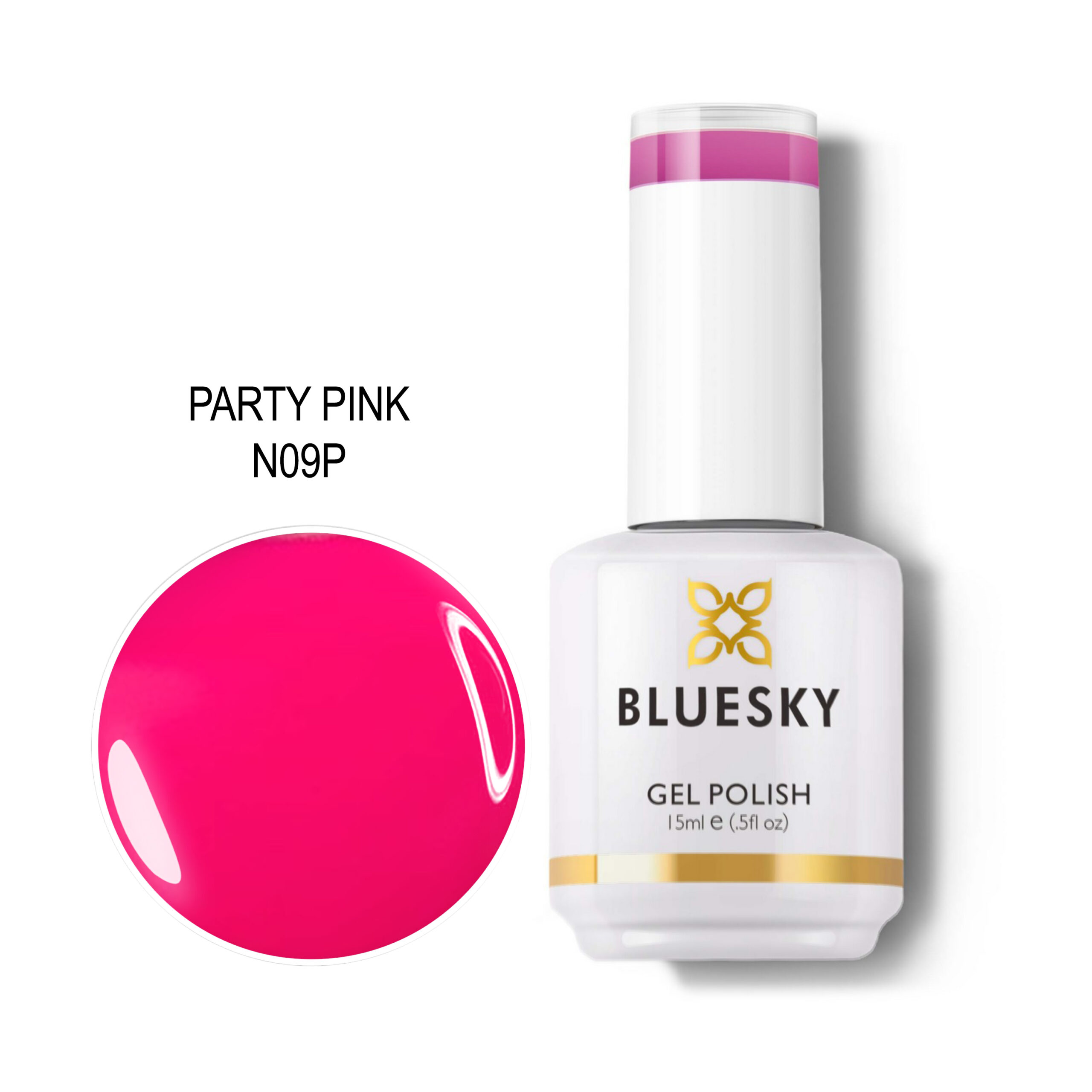 N09P BLUESKY TRAJNI LAK PARTY PINK 15ML - Image 1