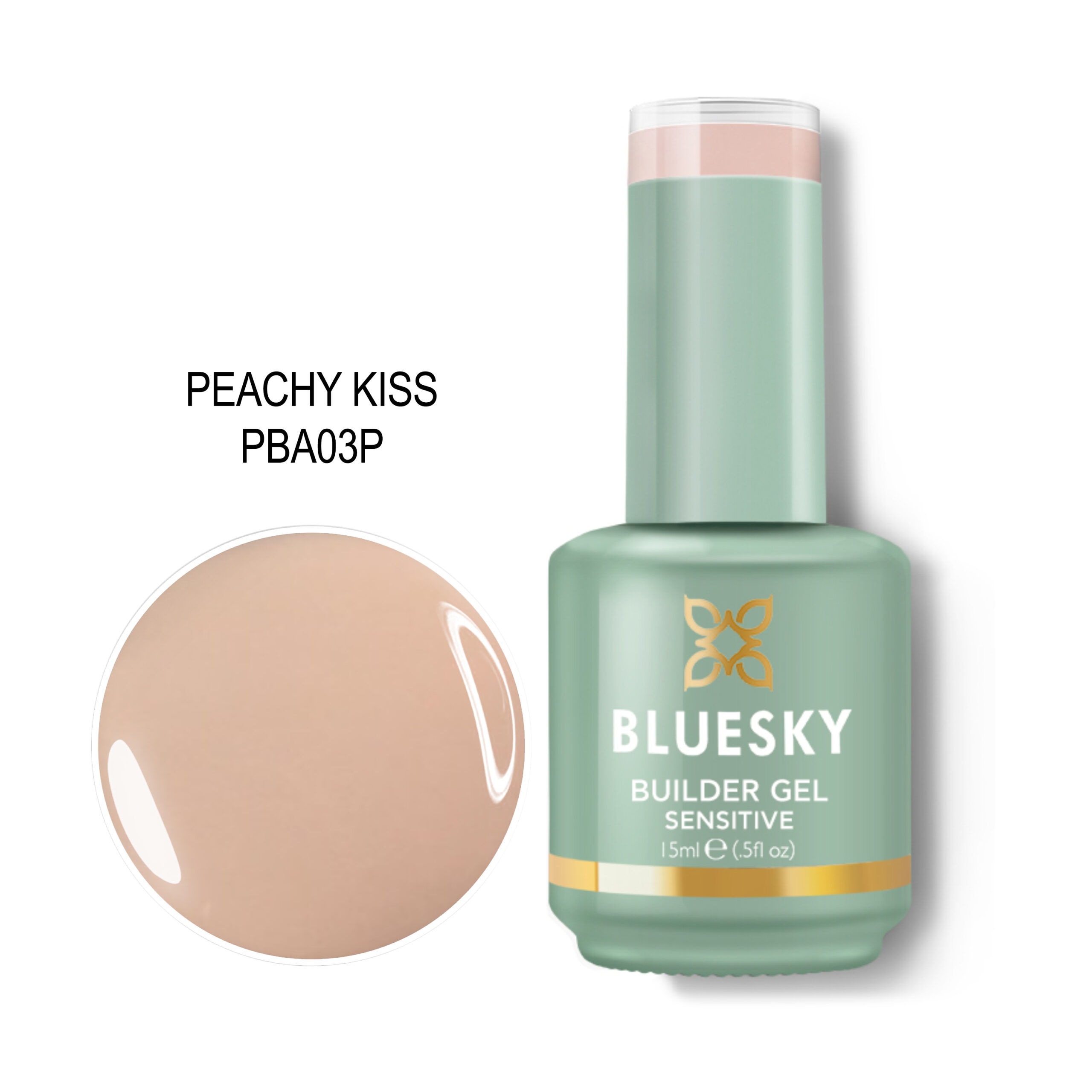 PBA03P BLUESKY BUILDER GEL SENSITIVE PEACHY KISS 15ML - Image 1