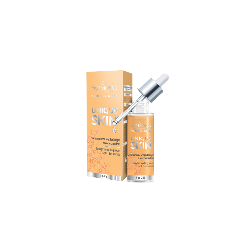 FARMONA UNIQUE SKIN SNAŽNO ZAGLAĐUJUĆI SERUM SA NIACINAMIDOM 30ML FARMONA UNIQUE SKIN SNAŽNO ZAGLAĐUJUĆI SERUM SA NIACINAMIDOM 30ML
