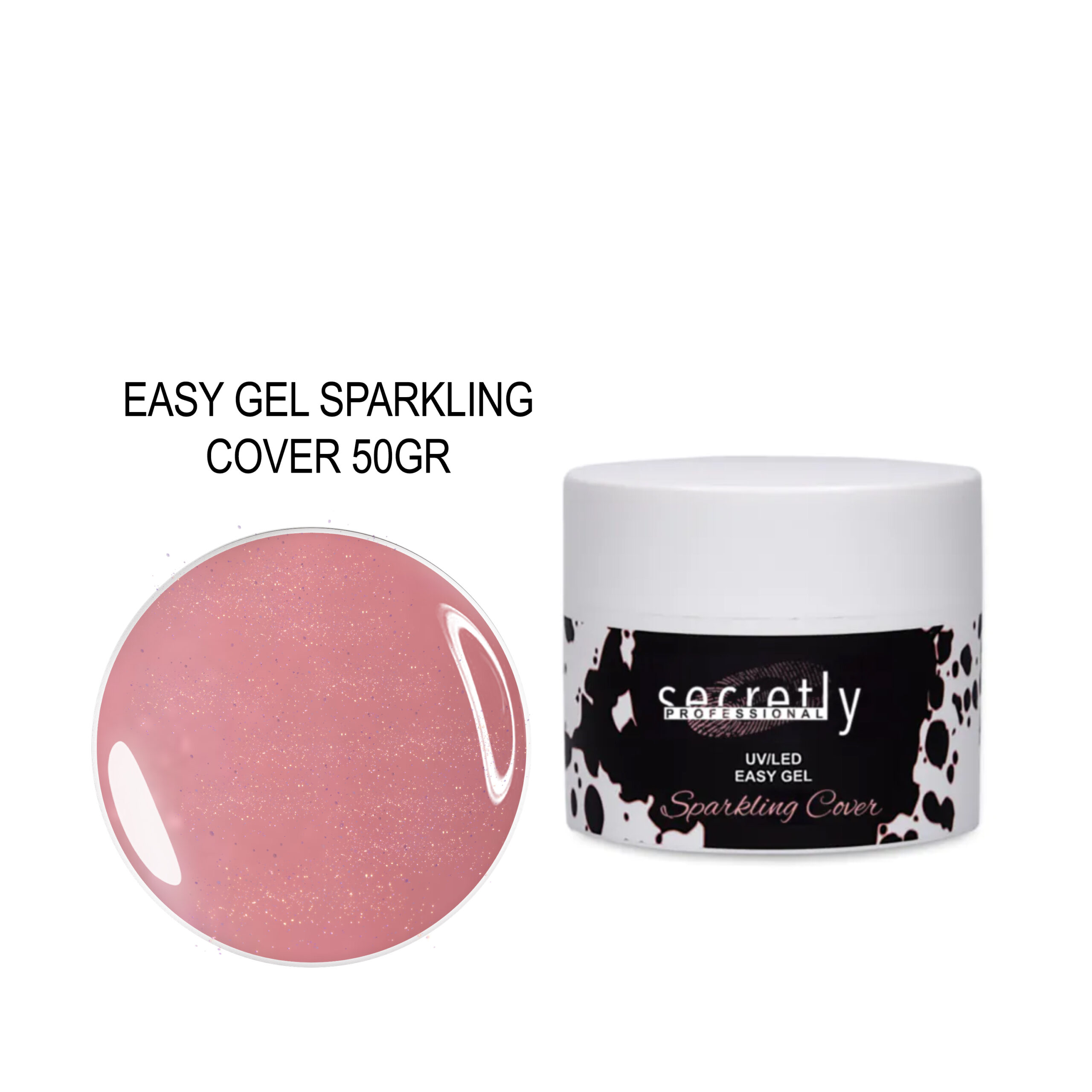SECRETLY UV/LED GEL EASY SPARKLING COVER 50GR SECRETLY UV/LED GEL EASY SPARKLING COVER 50GR