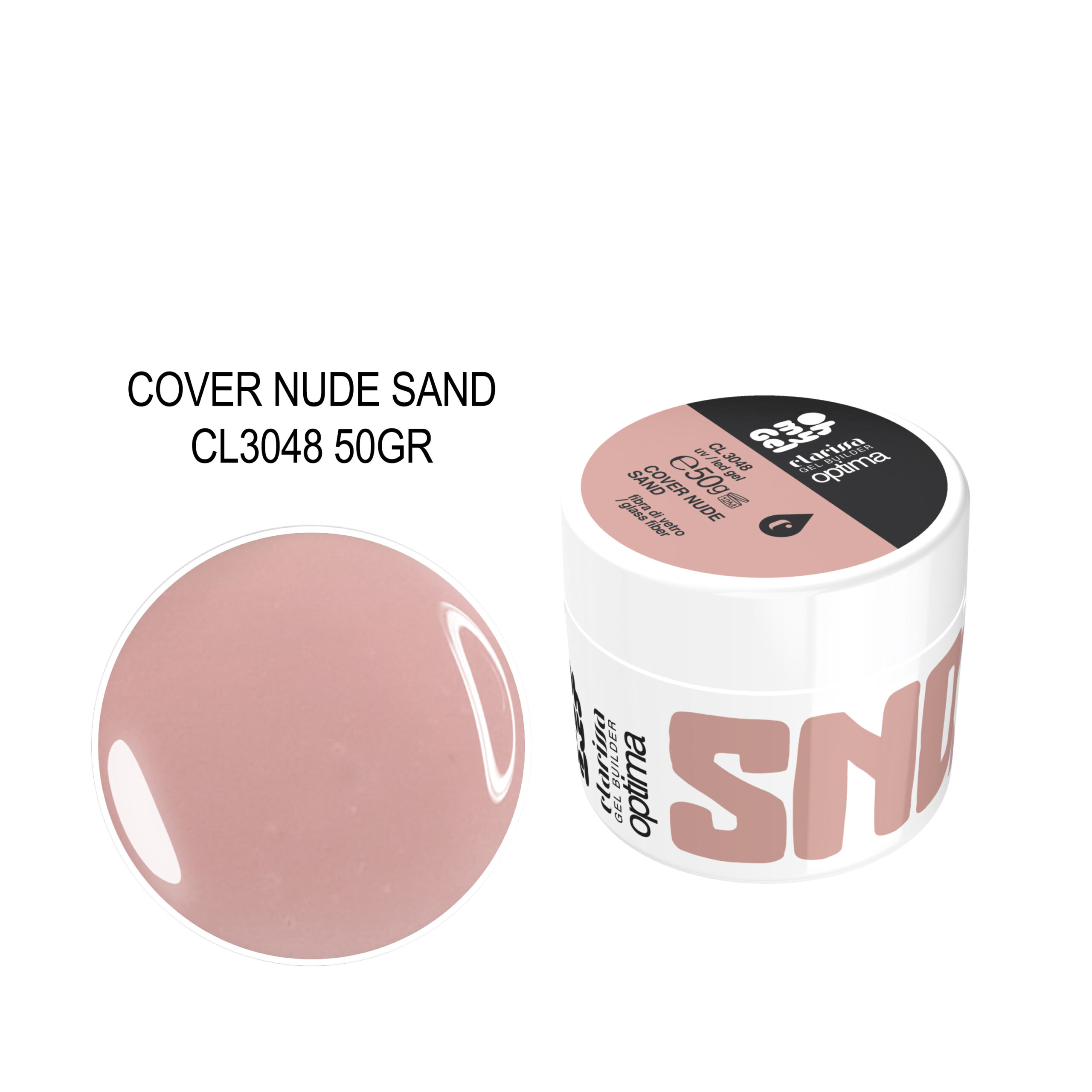 SAND CLARISSA OPTIMA COVER NUDE SAND FIBER GEL 50GR - Image 1
