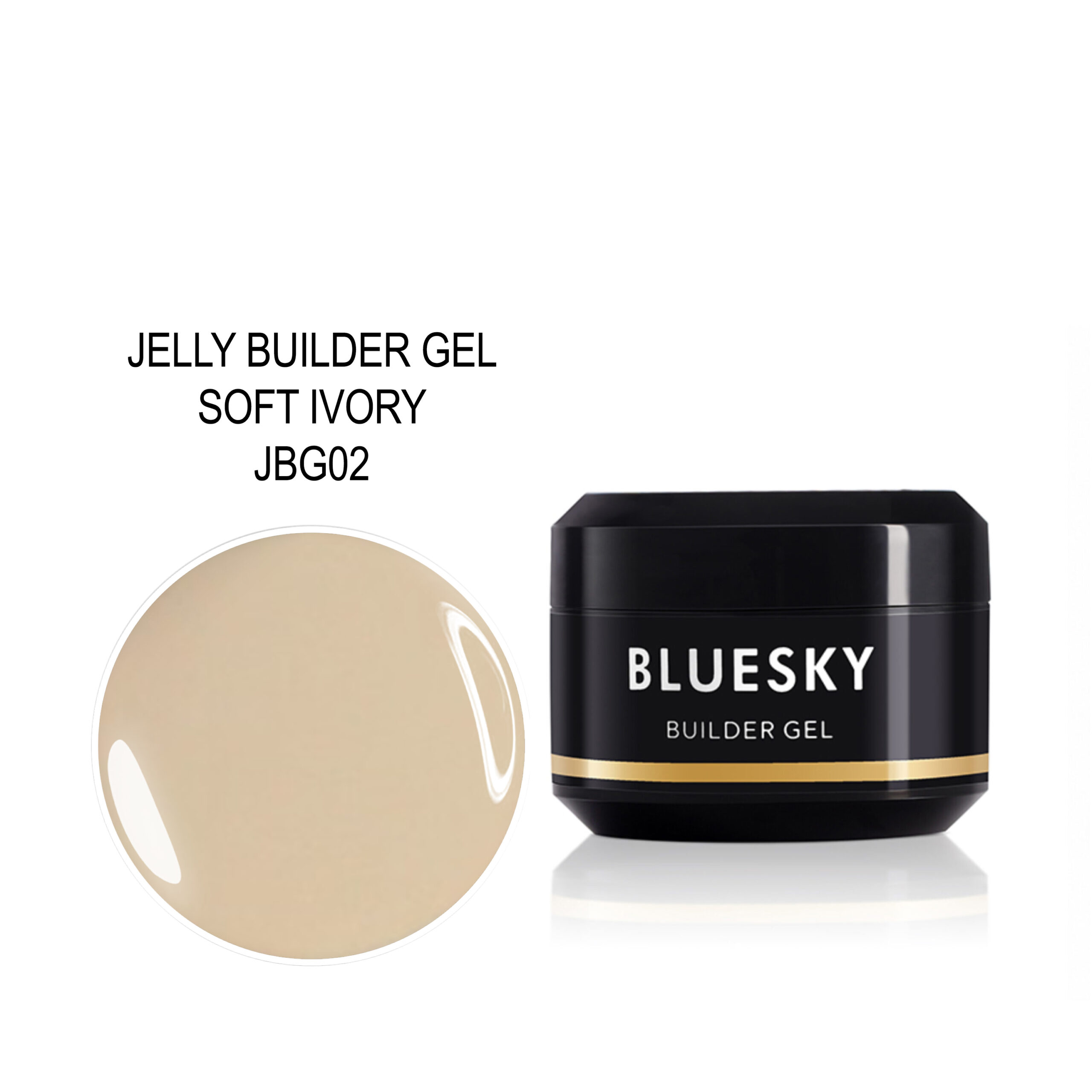 BLUESKY SENSITIVE JELLY BUILDER GEL SOFT IVORY 50GR BLUESKY SENSITIVE JELLY BUILDER GEL SOFT IVORY 50GR