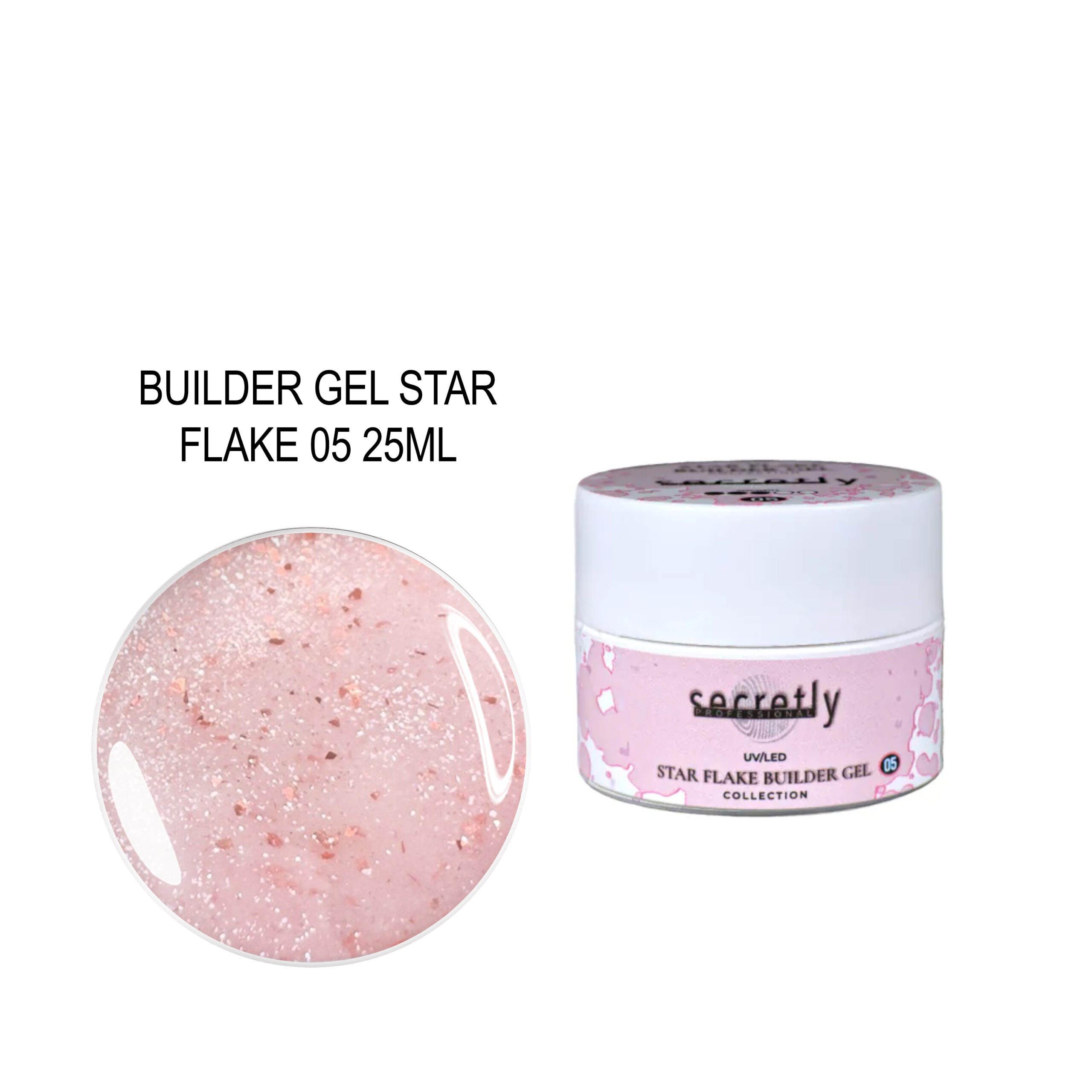 SECRETLY BUILDER GEL STAR FLAKE 05 25ML SECRETLY BUILDER GEL STAR FLAKE 05 25ML