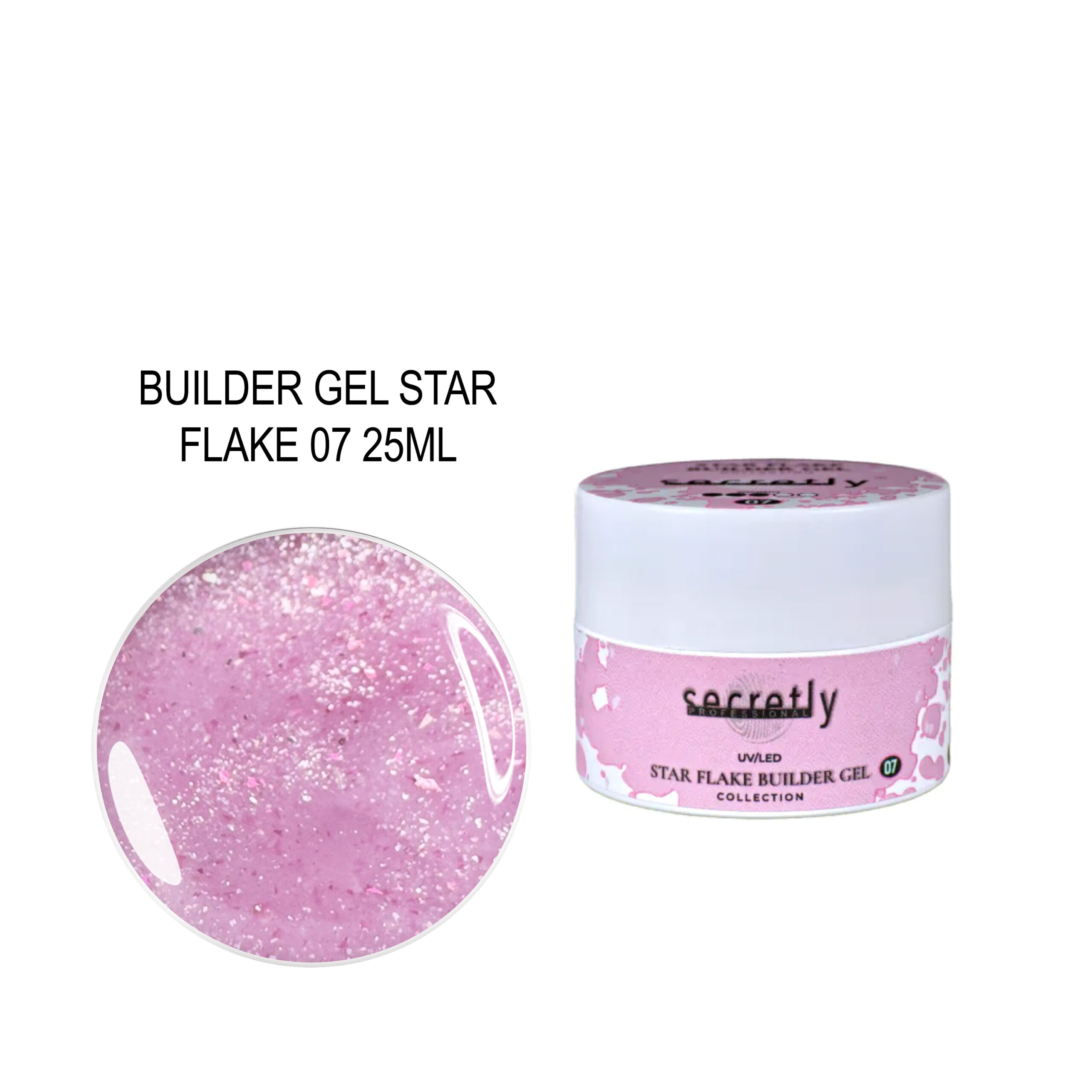 SECRETLY BUILDER GEL STAR FLAKE 07 25ML SECRETLY BUILDER GEL STAR FLAKE 07 25ML