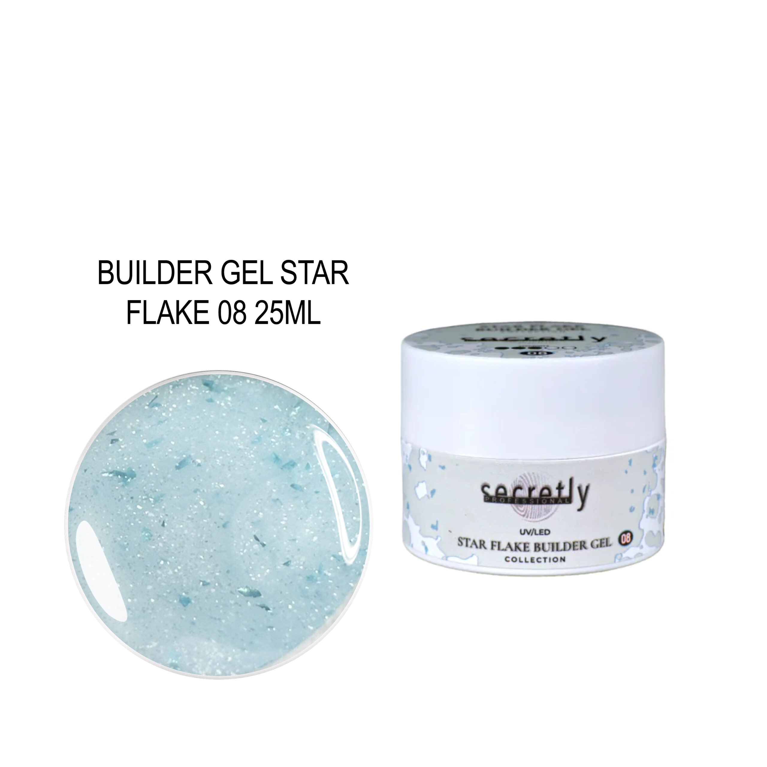 SECRETLY BUILDER GEL STAR FLAKE 08 25ML SECRETLY BUILDER GEL STAR FLAKE 08 25ML
